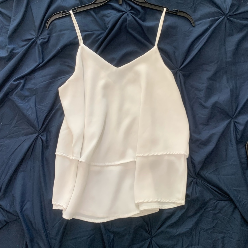 White Ruffle Tank - Picture 2 of 5